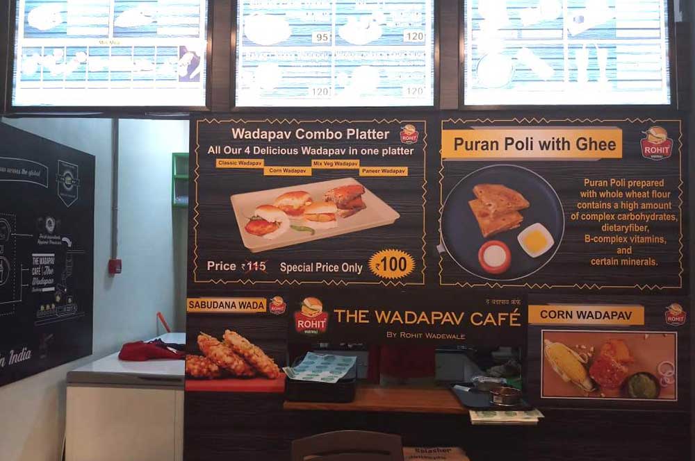 Wadapav cafe at Kumar Pacific Mall