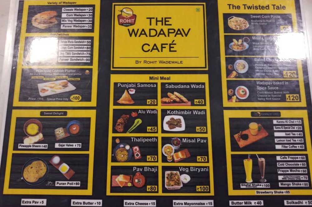 Wadapav cafe at Kumar Pacific Mall